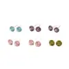 Aretes redondos de plata pura 999 para mujer, aretes de lujo ligero de alta gama, aretes de plata pura estilo dopamina dulces y delicados al por mayor