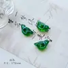 Pájaro Azul Retro Cruz de Vidrio Checo Flor Cabeza de Gato Accesorios de Material para Joyería Hecha a Mano DIY