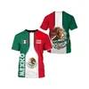 Tamanho Europeu Transfronteiriço Venda Quente Comércio Exterior Novo Estilo Esportivo Impressão Digital 3D Camiseta Masculina Manga Curta Série México Top