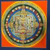 Roda do tempo Thangka Rei Kong tan Cidade sala de estar corredor fundo pintura decorativa retro atmosférico corredor sofá pintura decorativa