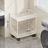 Estante de almacenamiento para detergente de lavandería, organizador de baño, carrito pequeño de pie para balcón, estante de varios niveles, organizador de artículos de limpieza para baño