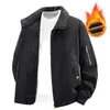 Roupa de Inverno Masculina Jaqueta com Veludo Plus para Exterior Algodão Lavado Caxemira Espessada Casual Quente Masculina