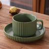Conjunto Xícara e Pires para Chá da Tarde de Escritório no Estilo Ins, Uso Doméstico com Suporte e Colher, Conjunto de Xícaras de Café de Cerâmica Vintage