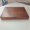 Caja de Madera Rectangular Retro Tapa abatible Almacenamiento de Escritorio Álbum de Fotos Caja de Madera Caja de Embalaje Delgada Papel A4 Venta Directa de Fábrica