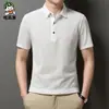 Camiseta de Verano para Hombre Casual de Negocios Transpirable Tridimensional Ajustada Visible en la Parte Superior Camiseta Polo para Hombre de Verano