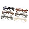 2024 Nuevo Estilo Coreano Avanzado Simple Espejo Liso Liso Combinable Moda Retro Gafas de Montura Cuadrada para Hombre y Mujer