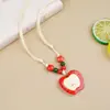 Handmade novo estilo chinês vintage cerâmica borboleta colar feminino estilo étnico nacional moda antiga clavícula cadeia cordão colar atacado