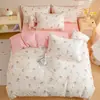 Capa de Edredom Infantil 100% Algodão Peça Única Todo Algodão Jardim de Infância Meninas Desenho Animado 120x150x200 Cobertor Pequeno para Bebê Capa de Colchão