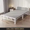 Cama individual plegable habitación de alquiler para el hogar cama dura dormitorio de adultos cama simple cama de hierro portátil cama de acompañamiento cama extra
