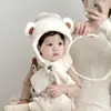 Conjunto de Gorro y Bufanda para Bebé para Otoño e Invierno, Gorro Espeso para Ciclismo, Máscara a Prueba de Viento, Gorro Cálido con Protección para los Oídos para Niñas y Niños