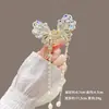 Nueva Horquilla de Mariposa de Cristal Chino para Mujer Retro Parte Trasera Semi Recogido Clip para el Cabello Borla de Paso Clip Tiburón Horquilla