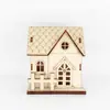 Artesanías de madera Cabaña luminosa navideña Niños DIY decoración de casa pequeña decoración de escritorio para hogar oficina