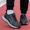 Sapatos para Idosos, Sapatos Esportivos de Couro Repelente à Água Outono, Sapatos Masculinos, Sapatos Leves Antiderrapantes para Mãe, Sapatos Casuais Esportivos para Caminhada Femininos