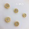Broca de girasol, disco redondo, hebilla, accesorios para el cabello hechos a mano, accesorios para lazos, hebilla de taladro de doble flor de color