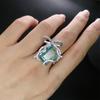 Anillo de Lazo Extremadamente de Lujo en Venta Caliente en TikTok Color Fuego Puro Imitación Santa María Anillo Topo As