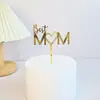 Copyright transfronteiriço Dia das Mães MOM dupla camada acrílico bolo cartão melhor mãe feliz dia das mães cartão de bolo