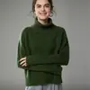 Invierno 2026 Nuevo Top de Cachemira Grueso de Cuello Alto de Manga Larga para Mujer Cálido Tejido de Punto Floral de Cachemira