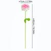 Presente Rosa de Dia dos Namorados Lã Tricotada à Mão Flor Artificial Flor Imortal Coração Cravo Girassol Buquê
