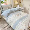 Xiangling CampusEstilo Estudante Todo Algodão Estampa Fresca Dormitório Cama de Solteiro Conjunto de Três Peças Conjunto Completo de Seis Peças
