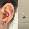 Colección Serie Colgante Clavos de Hueso de Oreja Pendientes de Tornillo de Acero de Titanio Perforación de Oreja para Mujer Pendientes de Clavo Coclear