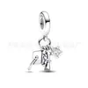 Colgante de Cobre Plateado S925 Panjia Simple para Pulsera de Joyería DIY Accesorios de Cuentas
