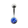 Moda europea y americana acero inoxidable taladro de presión exquisito anillo de ombligo de un solo taladro clavo de ombligo de diamantes de imitación nacionales adornos básicos de diamante para el ombligo