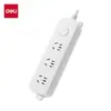 Deli 33912(03) Regleta de 3 Tomas 3.18m Cable de Extensión Convertidor de Potencia Nuevo Estándar Nacional
