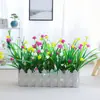 Adornos de Maceta de Flores Artificiales, Macetas de Valla, Juegos de Flores Artificiales, Decoraciones Festivas para Sala de Estar, Decoraciones de Interior, Arte Floral de Plástico