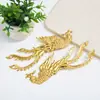 Accesorios antiguos DIY accesorios para el cabello de novia tocado grupo de bodas abanico sosteniendo abanico con agujero fénix individual 118*48