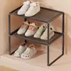 Panel Divisor en Capas para Zapatero, Organizador Extensible para Almacenamiento de Zapatos, Zapatero de Doble Capa Ahorrador de Espacio para Uso Doméstico