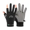 Luvas Esportivas para Ciclismo ao Ar Livre Antiderrapantes Resistentes ao Desgaste para Homens de Negócios Motociclismo Toque de Seda de Gelo Proteção Solar Proteção para Adultos