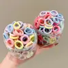 Gomas para el pulgar de colores neón Dopamine para mujer, Gomas elásticas de alta elasticidad estilo coreano, Gomas para el pelo lindas para niños, Accesorios para el pelo de alta gama