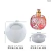 Molde de Silicona para Botella de Perfume Pequeña de Resina de Cristal DIY Facetada de Diamante para Almacenamiento