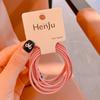 Cinturón de Goma Grueso Liso de Moda Lindo Cuerda para el Cabello para Mujer Tocado Tarjeta Anillo para el Cabello Alta Elasticidad Duradera Cuerda para el Cabello Accesorios para el Cabello