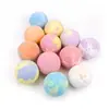 Sal de banho transfronteiriço sal explosivo sal de cristal para aromaterapia flor seca cor mista óleo essencial formato de bola redonda bola de sal para banho de pés personalização