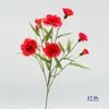 Clavel pequeño de múltiples cabezas de un solo tallo, flor artificial para decoración del hogar, Día del Maestro, Día de la Madre, boda, accesorios de fotografía