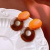 Brincos em forma de C de zircão de agulha de prata banhado a ouro real ins doce personalidade legal brincos novos brincos atacado