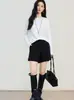 26 Moda Femenina Nueva de Primavera Camiseta Básica Simple de Seda y Lino, Top Casual Ligeramente Fresco de Lino y Lyocell de Manga Larga, Amigable con la Piel