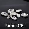 Machado de diamante especial em forma de cristal 9X14mm branco superfície multicortada acessórios de beleza DIY para celular D204