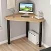 Mesa de estudo de canto para quarto, mesa de canto curva, mesa para computador de mesa, mesa de escritório modular moderna