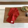 Cachecol de Tricô Espesso Quente com Bloqueio de Cor e Flores Pequenas de Imitação de Caxemira para Mulheres Lindo Tricô Outono e Inverno