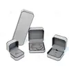 Caja de joyería octagonal de cuero de alta gama con bordes negros para anillos, collares, pulseras, pendientes y tachuelas, caja de almacenamiento portátil
