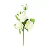Flor Artificial Rosa de Terciopelo de 5 Cabezas Estilo Francés Ramo de Flores de Seda Ramo de Boda Flor Artificial Decoración del Hogar Adorno Transfronterizo