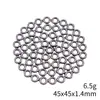 45x45x1.4mm 6.5g Plata Antigua Popular Accesorio de Colgante Pequeño Conector de Anillo Circular Hueco