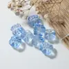 Colgante de León de Vidrio de 12 mm Cuentas Espaciadoras de Agujero Recto Materiales para Pulsera Collar Hecho a Mano DIY