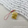 Lingote Amuleto Gato de la Suerte 999 Oro Puro Colgante Gato Accesorio Decoración de Bolsa Tienda de Regalos de Año Nuevo Artículo