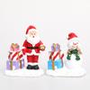 Adornos navideños de resina transfronterizos: muñeco de nieve, Papá Noel, caja de regalo, adornos decorativos