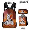2020 Nuevo Producto Husky Tela Oxford Moda para Hombres y Mujeres Mochila Estampada en 3D Set