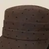 Sombrero de Montar Plisado de Lunares Estilo Coreano para Mujer, Nuevo Versátil de Primavera y Otoño, Boina Adelgazante, Elegante Gorra de Periódico, Boina de Pintor