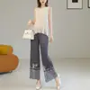Traje de Verano para Mujer con un Toque de Alta Gama, Nuevo Estilo de Verano 2026, Chaleco sin Mangas con Borlas, Camiseta, Jeans, Conjunto de Dos Piezas